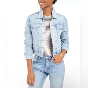 Vigoss Jeans Cotton Distressed Denim Jacket